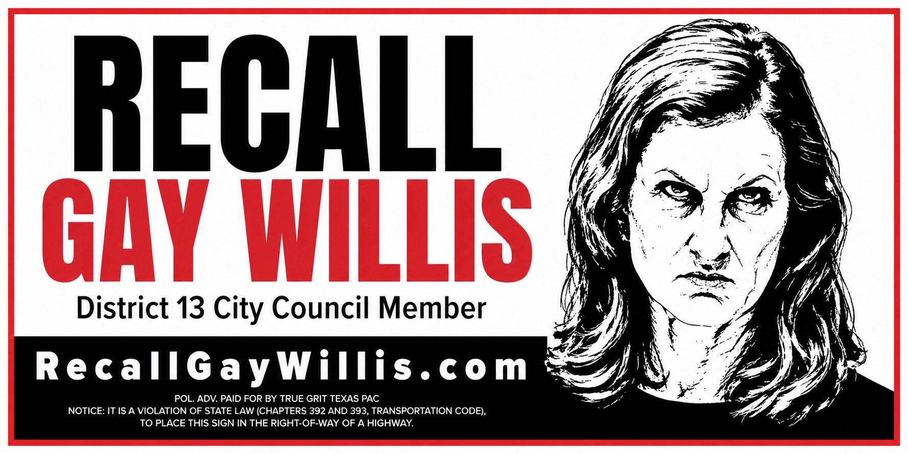 Recall Gay Donnell Willis car magnet